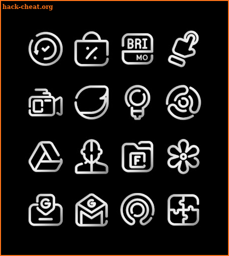 LineBula Silver - icon Pack screenshot