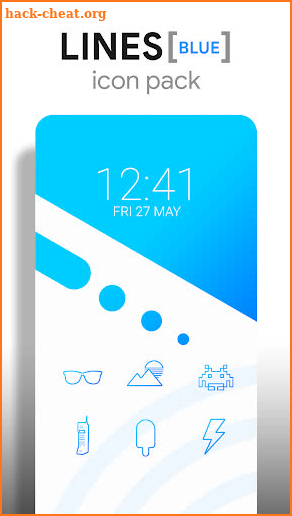 Lines Blue - Icon Pack screenshot