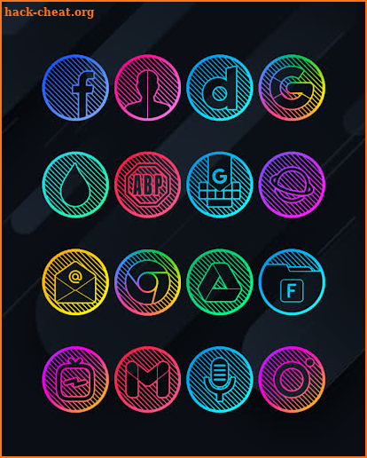 Lines Circle - Neon Icon Pack screenshot