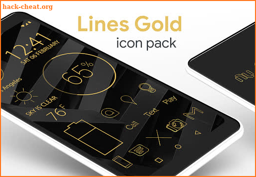 Lines Gold - Icon Pack (Pro Version) screenshot