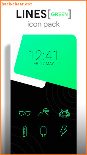 Lines Green - Icon Pack screenshot