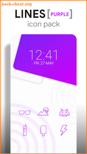 Lines Purple - Icon Pack screenshot
