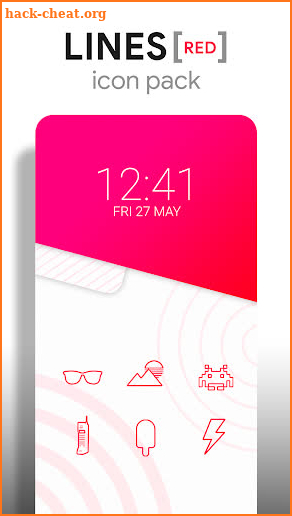 Lines Red - Icon Pack screenshot