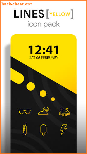 Lines Yellow - Icon Pack screenshot