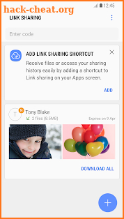 Link Sharing screenshot