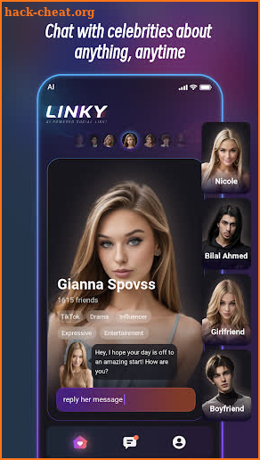 Linky:Chat with Influencers AI screenshot