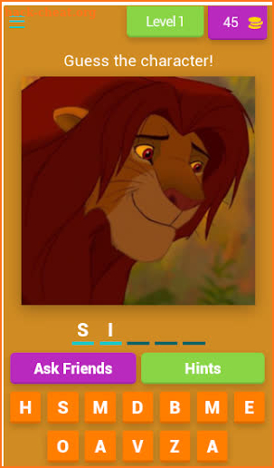 Lion King Quiz Game screenshot