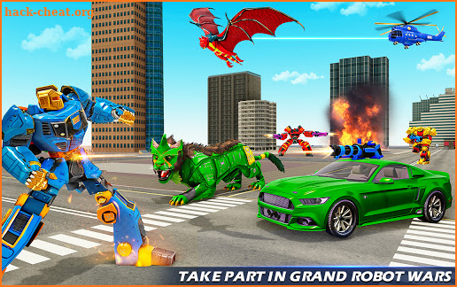 Lion Robot Car Game 2021 – Flying Bat Robot Games screenshot