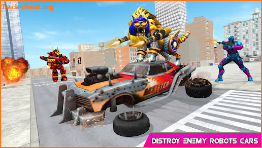 Lion Robot Car Games: Robot Car Transforming Games screenshot