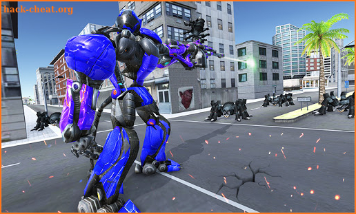 Lion Robot Transform War Light Bike Shooting Games screenshot