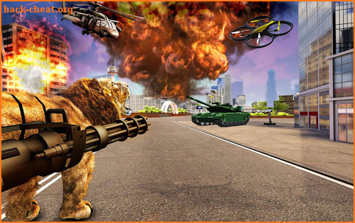 Lion Transform Robot Shooting screenshot