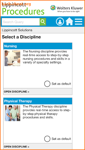 Lippincott Procedures screenshot