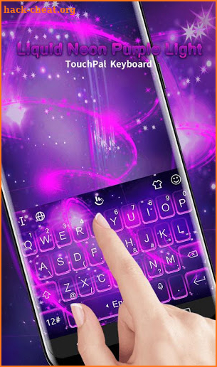 Liquid Purple Light Keyboard Theme screenshot