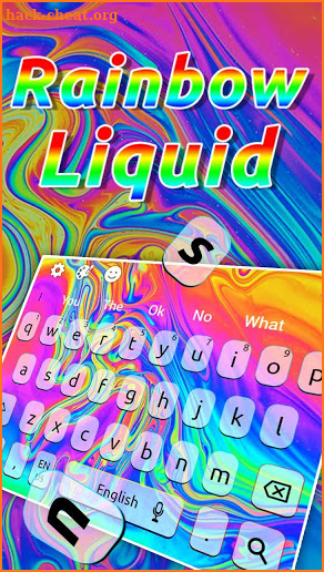 Liquid Rainbow Keyboard Theme screenshot