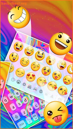 Liquid Rainbow Keyboard Theme screenshot