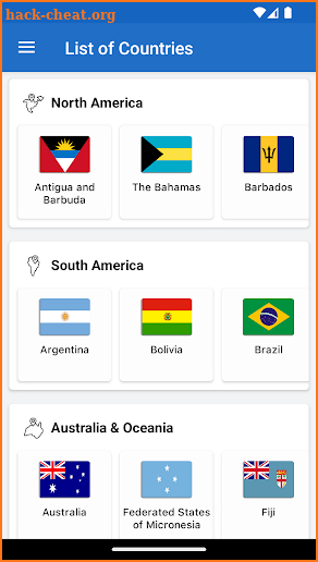 List of Countries - Maps screenshot