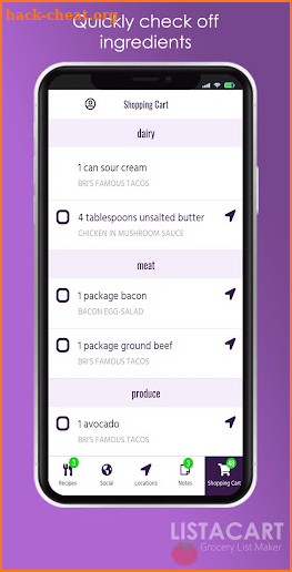 Listacart: Grocery Shopping List & Recipe Saver screenshot