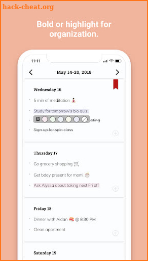 Listberry - agenda planner screenshot