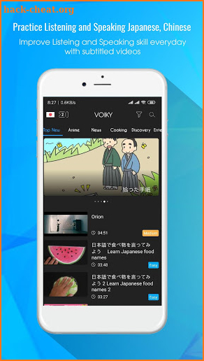 Listening and speaking Japanese, Chinese - Voiky screenshot