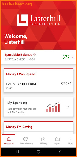 Listerhill Credit Union screenshot