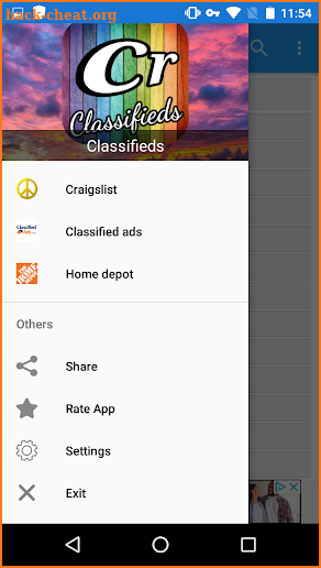 Listings and classifieds by Craigslist screenshot