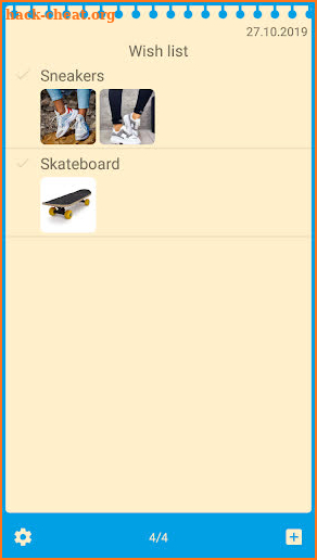 Lists screenshot