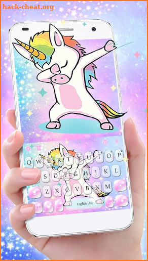 Lit Swag Unicorn Keyboard Theme screenshot