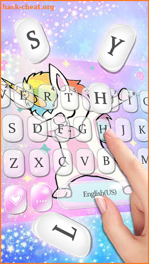 Lit Swag Unicorn Keyboard Theme screenshot