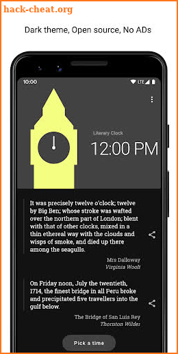 Literary Clock: Widget and Screen Saver screenshot