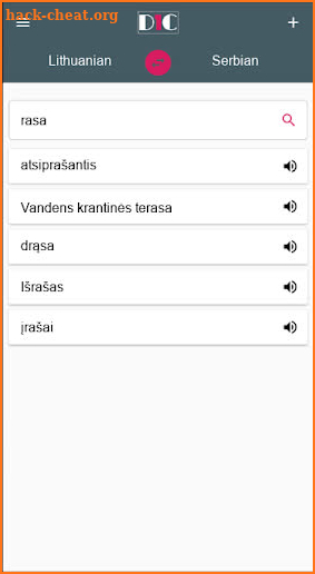 Lithuanian - Serbian Dictionary (Dic1) screenshot