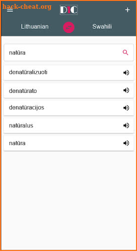 Lithuanian - Swahili Dictionary (Dic1) screenshot