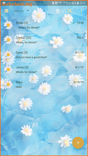 Little daisy skin for Next SMS screenshot