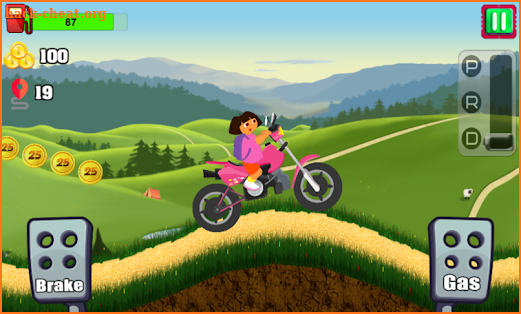 Little Dora Moto Hill Racing - Climbing Mountains screenshot