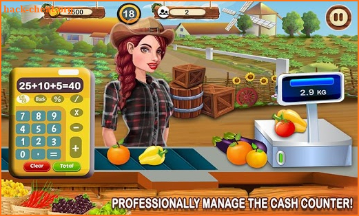 Little Farm Store Cash Register Girl Cashier Games screenshot
