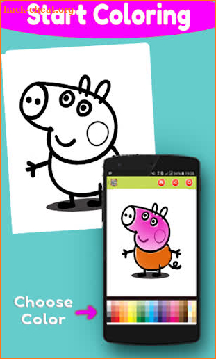 Little Pigs Coloring with Peppa Game screenshot