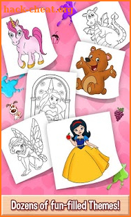 Little Princess Coloring Kids Book - Girls Games! screenshot