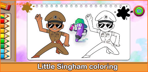 Little Singham Coloring Game screenshot