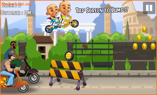 Little Twin Boys Upin-Ipin Bike Dash screenshot