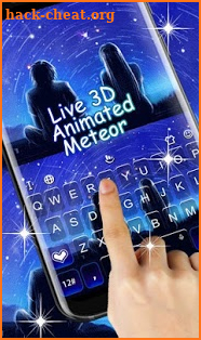 Live 3D Animated Meteor Keyboard Theme screenshot