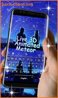 Live 3D Animated Meteor Keyboard Theme screenshot