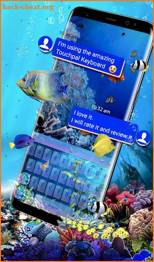 Live 3D Aquarium Keyboard Theme screenshot