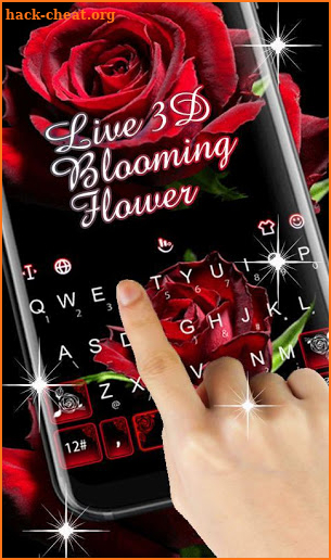 Live 3D Blooming Flower Keyboard Theme screenshot