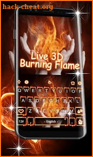Live 3D Burning Flame Keyboard Theme screenshot
