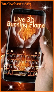 Live 3D Burning Flame Keyboard Theme screenshot