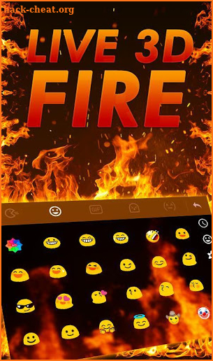 Live 3D Cool Flaming Fire Keyboard Theme screenshot
