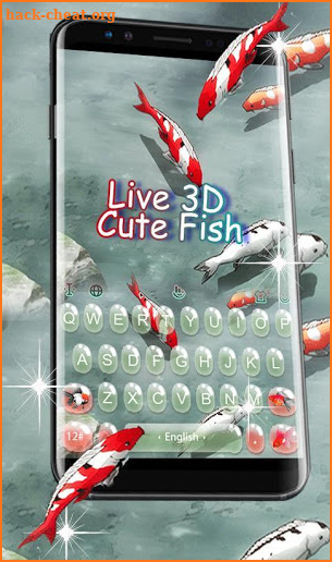 Live 3D Cute Fish Keyboard Theme screenshot