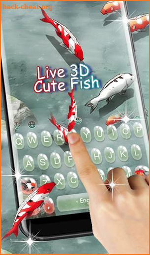 Live 3D Cute Fish Keyboard Theme screenshot