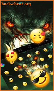 Live 3D Fierce Feral Wolf Keyboard Theme screenshot