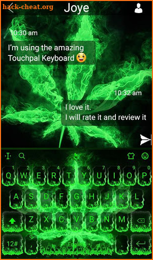 Live 3D Fire Weed Keyboard Theme screenshot