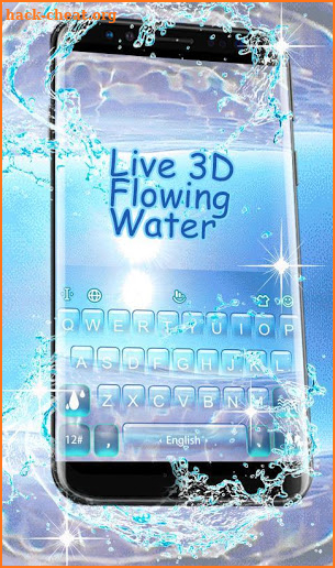 Live 3D Flowering Water Keyboard Theme screenshot